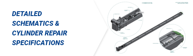 Detailed schematics & cylinder repair specifications